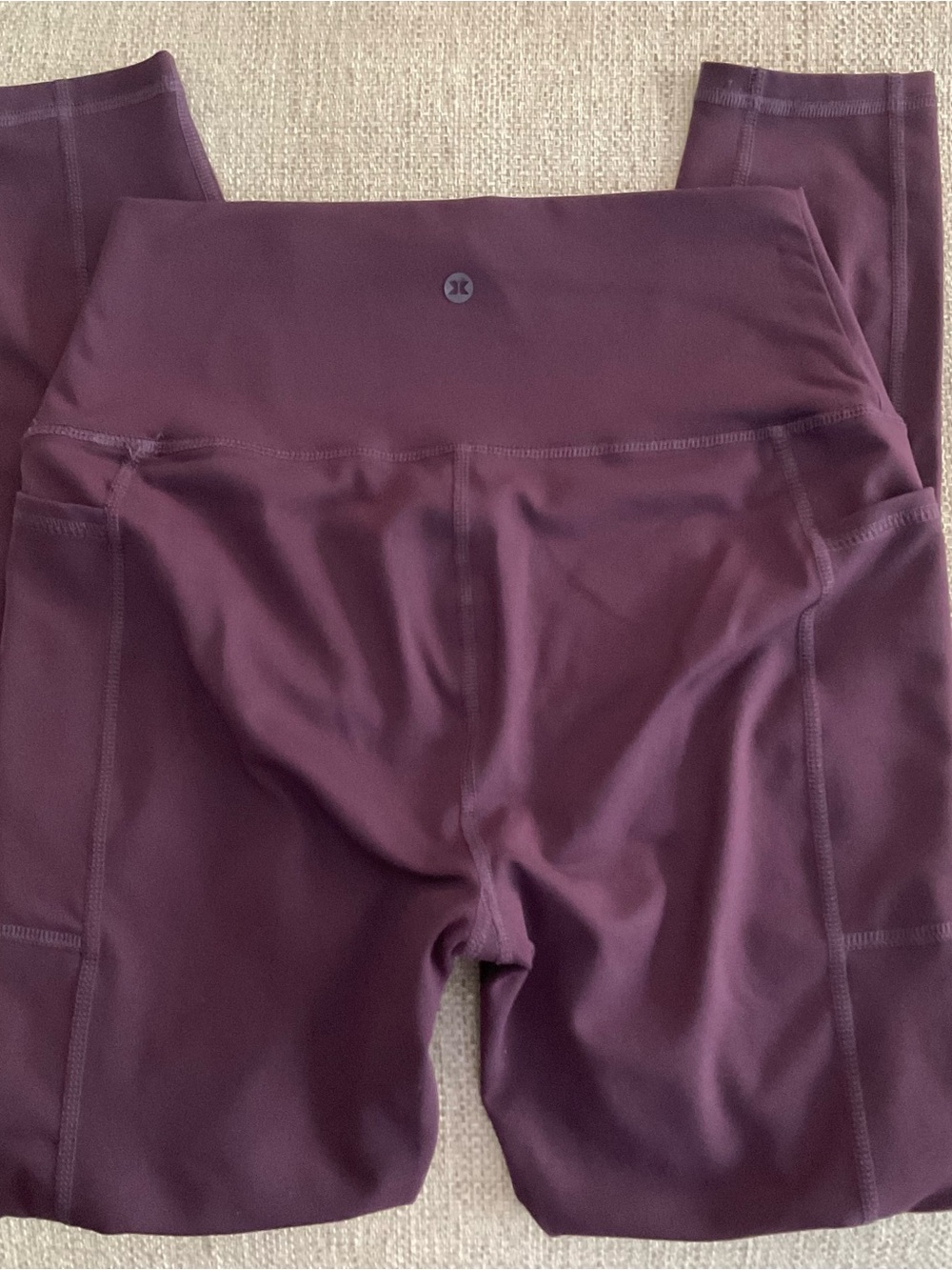 RBX Deep Burgundy active women’s full length high waist Legging with pockets. - Picture 8 of 9